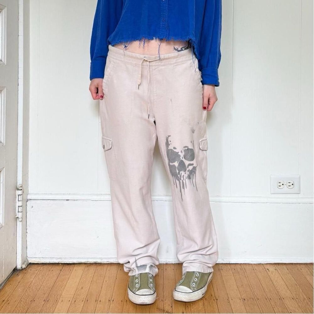 Unbranded Women's Tan and Cream Trousers